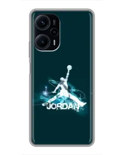 Чехол для Xiaomi POCO F5 с картинкой «Jordan Blue Fire»