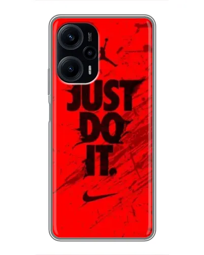 Чехол для Xiaomi POCO F5 с картинкой «Nike Just Do It» Чехол для Xiaomi POCO F5 с картинкой «Nike Just Do It»