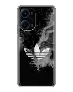 Чехол для Xiaomi POCO F5 с картинкой «Абстрактный дым Adidas»