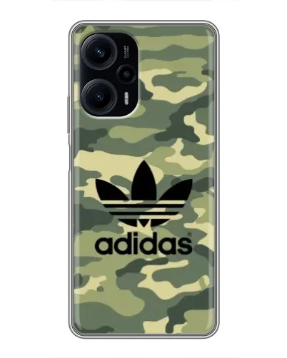 Чехол для Xiaomi POCO F5 с картинкой «Милитари стиль Adidas» Чехол для Xiaomi POCO F5 с картинкой «Милитари стиль Adidas»