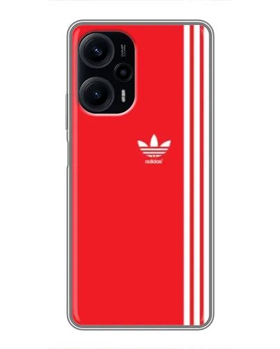 Чехол для Xiaomi POCO F5 с картинкой «Красный минимализм Adidas» Чехол для Xiaomi POCO F5 с картинкой «Красный минимализм Adidas»