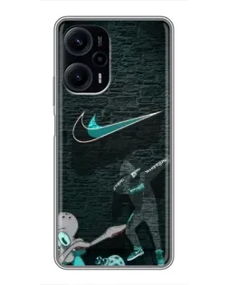 Чехол для Xiaomi POCO F5 с картинкой «Спортивный арт Nike»