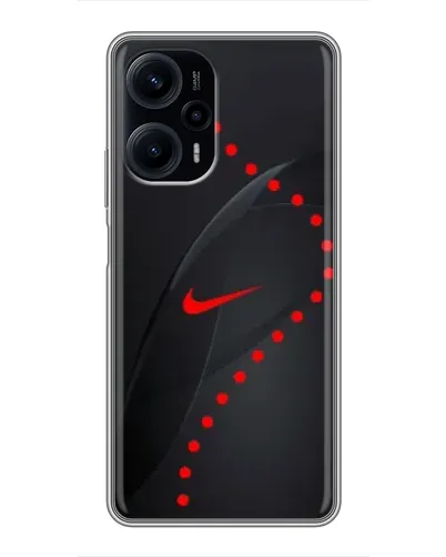 Чехол для Xiaomi POCO F5 с картинкой «Абстрактный дизайн Nike»