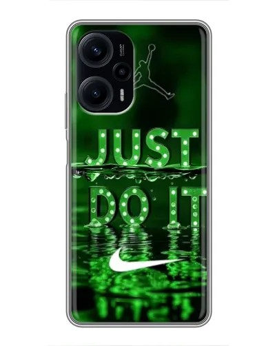Чехол для Xiaomi POCO F5 с картинкой «Зеленый неоновый Nike»