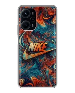 Чехол для Xiaomi POCO F5 с картинкой «Nike в абстракции»