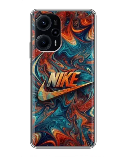 Чехол для Xiaomi POCO F5 с картинкой «Nike в абстракции»