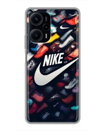 Чехол для Xiaomi POCO F5 с картинкой «Коллекция кроссовок Nike»