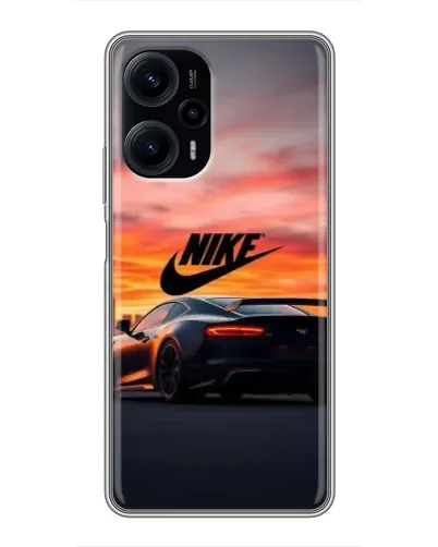 Чехол для Xiaomi POCO F5 с картинкой «Nike и суперкар»