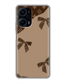 Чохол для Xiaomi POCO F5 з картинкою «LV — кавовий атлас»