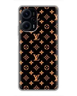 Чохол для Xiaomi POCO F5 з картинкою «Золота монограма LV»