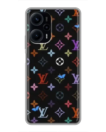 Чохол для Xiaomi POCO F5 з картинкою «Кольорова монограма LV»