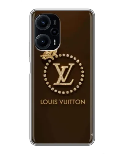 Чохол для Xiaomi POCO F5 з картинкою «LV — золота печатка»