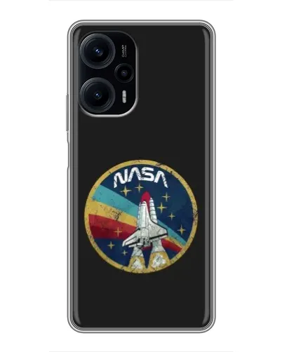 Чехол для Xiaomi POCO F5 с картинкой «NASA — эмблема миссии»