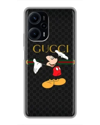 Чехол для Xiaomi POCO F5 с картинкой «Микки Маус Gucci»