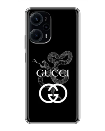 Чехол для Xiaomi POCO F5 с картинкой «Gucci — серебряная змея»