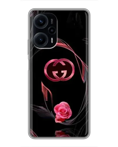 Чехол для Xiaomi POCO F5 с картинкой «Gucci — неоновая роза»