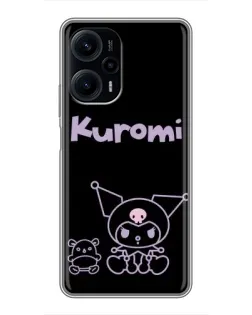 Чохол для Xiaomi POCO F5 з картинкою «Kuromi — чорний мінімалізм» Чохол для Xiaomi POCO F5 з картинкою «Kuromi — чорний мінімалізм»