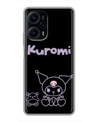 Чехол для Xiaomi POCO F5 с картинкой «Kuromi — черный минимализм» Чехол для Xiaomi POCO F5 с картинкой «Kuromi — черный минимализм»