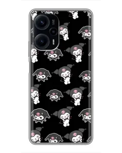 Чехол для Xiaomi POCO F5 с картинкой «Черный паттерн Kuromi» Чехол для Xiaomi POCO F5 с картинкой «Черный паттерн Kuromi»