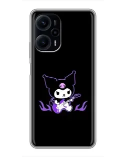 Чехол для Xiaomi POCO F5 с картинкой «Электрическая Kuromi» Чехол для Xiaomi POCO F5 с картинкой «Электрическая Kuromi»