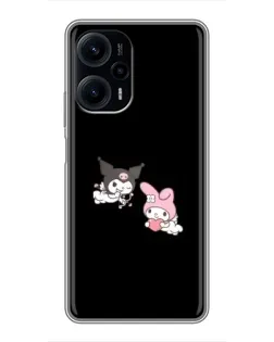 Чехол для Xiaomi POCO F5 с картинкой «My Melody и Kuromi» Чехол для Xiaomi POCO F5 с картинкой «My Melody и Kuromi»