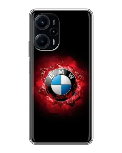 Чехол для Xiaomi POCO F5 с картинкой «Логотип BMW — вспышка»