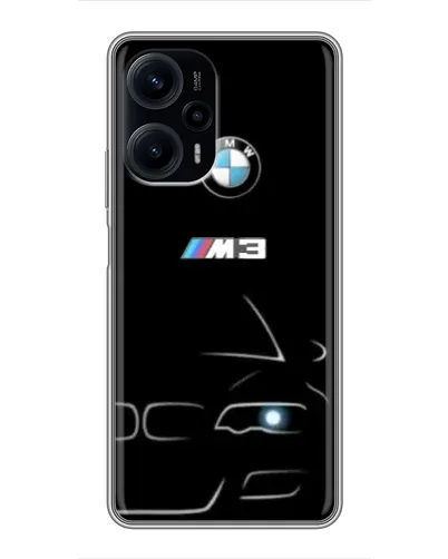 Чехол для Xiaomi POCO F5 с картинкой «Минималистичный принт BMW M3»