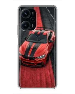 Чехол для Xiaomi POCO F5 с картинкой «BMW на красной дорожке»