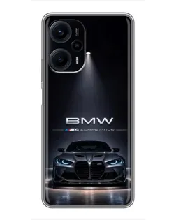 Чохол для Xiaomi POCO F5 з картинкою «BMW крізь нічне місто» Чохол для Xiaomi POCO F5 з картинкою «BMW крізь нічне місто»