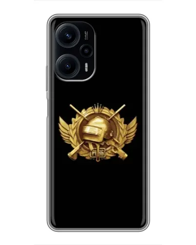 Чехол для Xiaomi POCO F5 с картинкой «PUBG — оранжевый градиент»