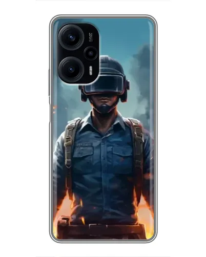 Чехол для Xiaomi POCO F5 с картинкой «PUBG — реалистичный герой»