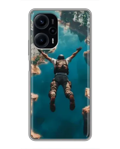 Чехол для Xiaomi POCO F5 с картинкой «PUBG — свободное падение»