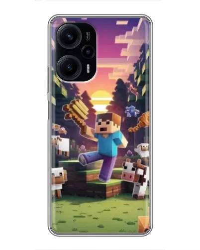 Чехол для Xiaomi POCO F5 с картинкой «Стив на ферме» Чехол для Xiaomi POCO F5 с картинкой «Стив на ферме»
