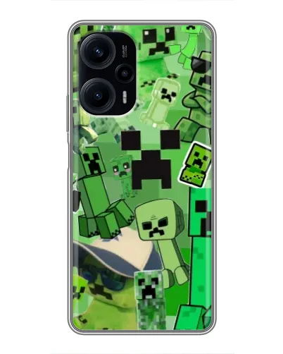 Чехол для Xiaomi POCO F5 с картинкой «Криперы Minecraft» Чехол для Xiaomi POCO F5 с картинкой «Криперы Minecraft»