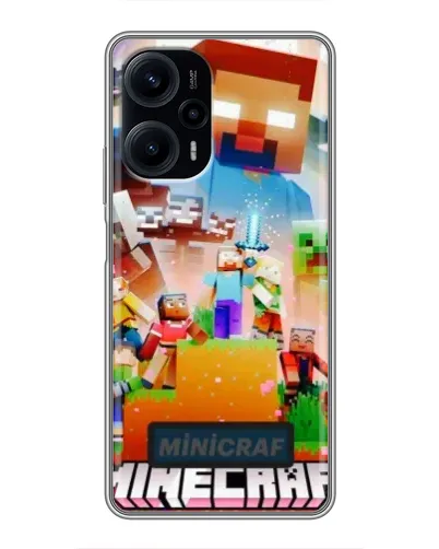 Чехол для Xiaomi POCO F5 с картинкой «Minecraft герои игры» Чехол для Xiaomi POCO F5 с картинкой «Minecraft герои игры»