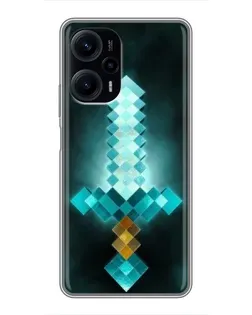 Чехол для Xiaomi POCO F5 с картинкой «Алмазный меч неон»