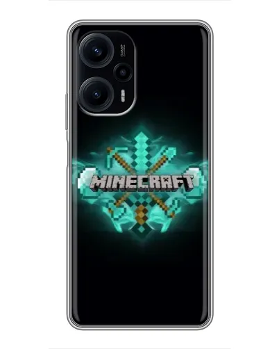 Чехол для Xiaomi POCO F5 с картинкой «Minecraft Diamond лого» Чехол для Xiaomi POCO F5 с картинкой «Minecraft Diamond лого»