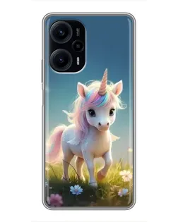Чехол для Xiaomi POCO F5 с картинкой «Единорог на поляне» Чехол для Xiaomi POCO F5 с картинкой «Единорог на поляне»