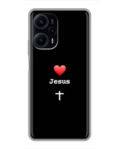 Чехол для Xiaomi POCO F5 с картинкой «Сердце - Jesus» Чехол для Xiaomi POCO F5 с картинкой «Сердце - Jesus»