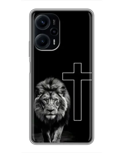 Чехол для Xiaomi POCO F5 с картинкой «Лев и Крест» Чехол для Xiaomi POCO F5 с картинкой «Лев и Крест»
