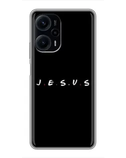 Чехол для Xiaomi POCO F5 с картинкой «Точки веры J.E.S.U.S.»