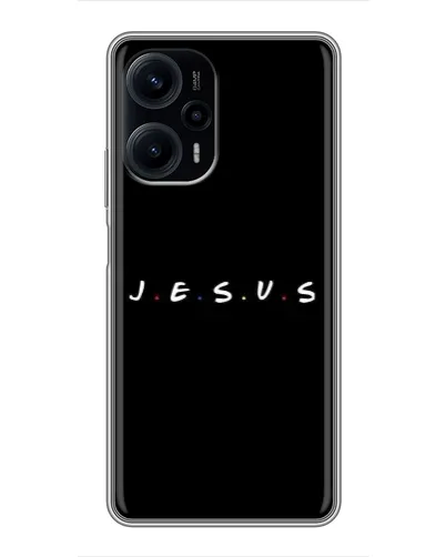 Чехол для Xiaomi POCO F5 с картинкой «Точки веры J.E.S.U.S.» Чехол для Xiaomi POCO F5 с картинкой «Точки веры J.E.S.U.S.»