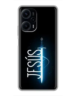 Чехол для Xiaomi POCO F5 с картинкой «Меч Духа Jesus»