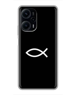 Чехол для Xiaomi POCO F5 с картинкой «Символ рыбы Jesus» Чехол для Xiaomi POCO F5 с картинкой «Символ рыбы Jesus»