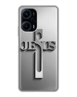 Чехол для Xiaomi POCO F5 с картинкой «Металлический крест Jesus» Чехол для Xiaomi POCO F5 с картинкой «Металлический крест Jesus»