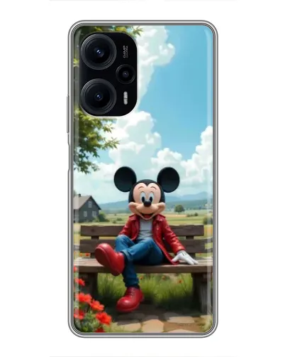 Чохол для Xiaomi POCO F5 з картинкою «Міккі на лавці»