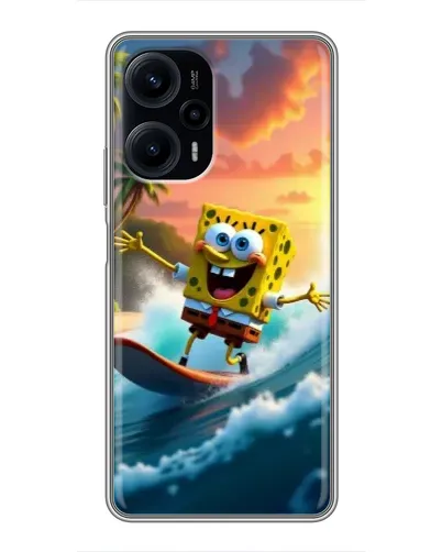 Чехол для Xiaomi POCO F5 с картинкой «Губка Боб серфингист» Чехол для Xiaomi POCO F5 с картинкой «Губка Боб серфингист»