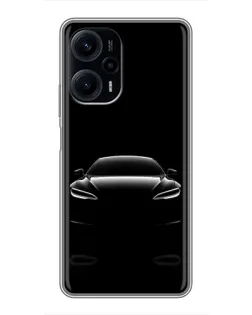 Чехол для Xiaomi POCO F5 с картинкой «Силуэт Tesla Night»