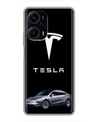 Чехол для Xiaomi POCO F5 с картинкой «Tesla Model Y»