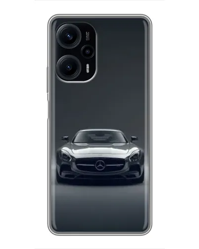Чехол для Xiaomi POCO F5 с картинкой «Mercedes на черном»